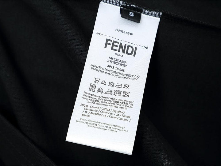 Fendi T-Shirt without Collar 'Black'