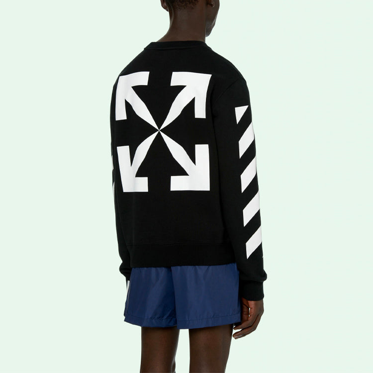 Off-White SS21 Printing Pattern Round Neck Black OMBA025R21FLE0031001