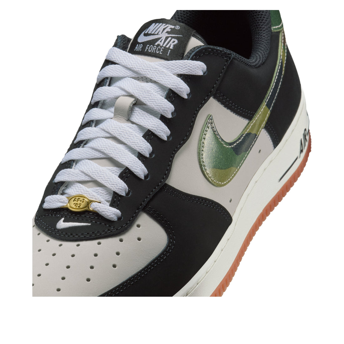 Nike Air Force 1 Low 'Black Patent Camo Swoosh' HQ1967-100