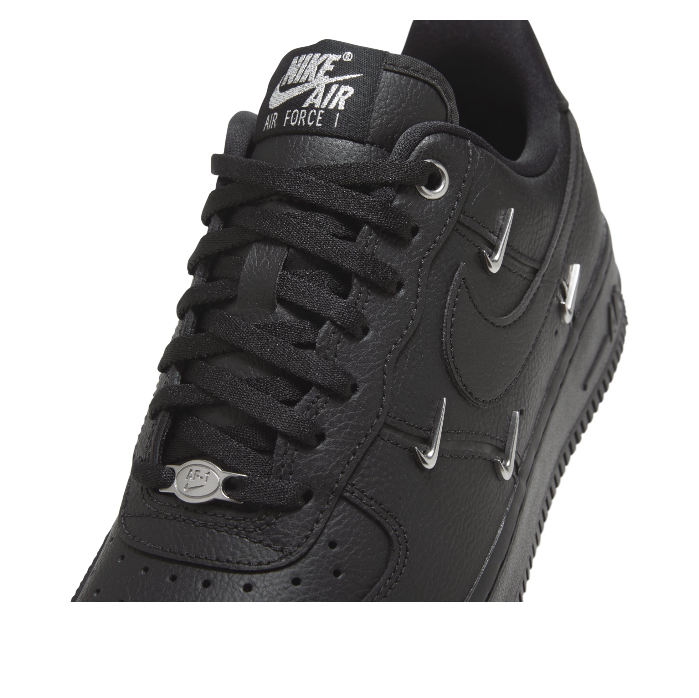 (WMNS) Nike Air Force 1 Low 'Black Silver Mini Swoosh' HQ1180-001