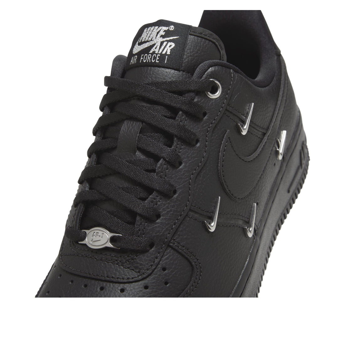 (WMNS) Nike Air Force 1 Low 'Black Silver Mini Swoosh' HQ1180-001