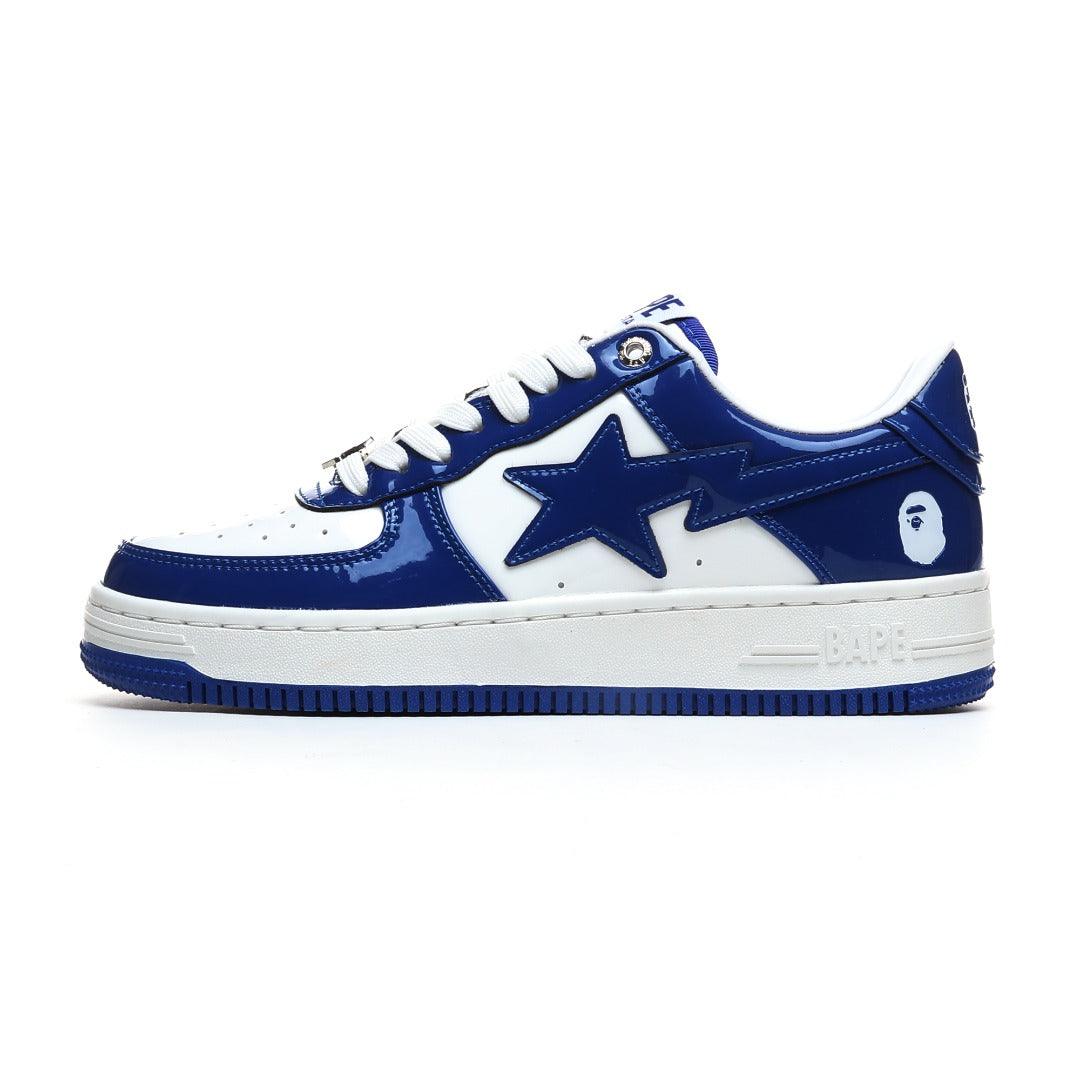 A Bathing Ape Bape Sta Patent Leather 'White Blue'