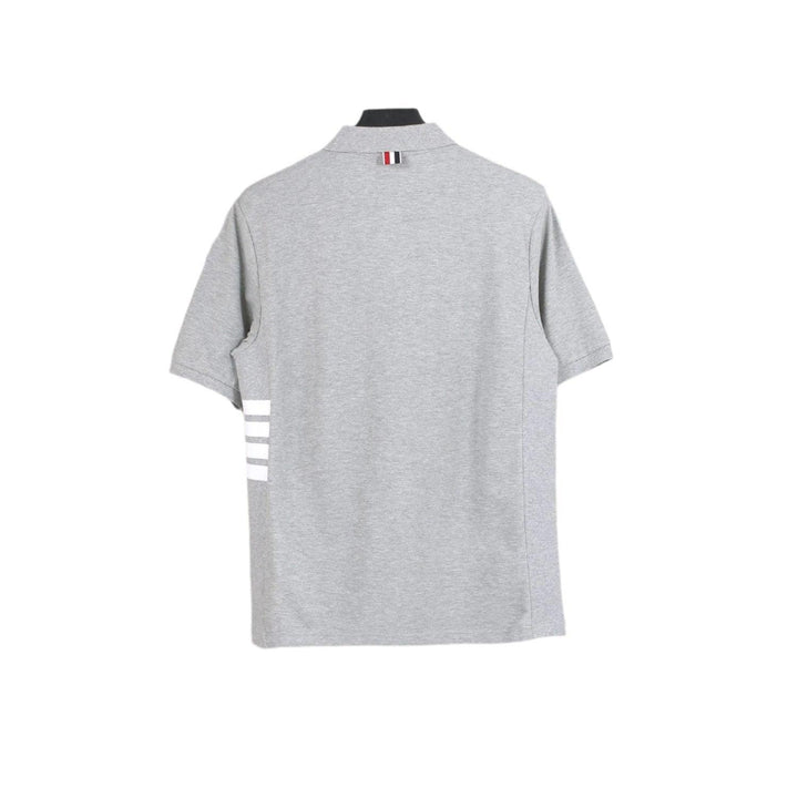 Thom Browne Grey T-Shirt with Collar