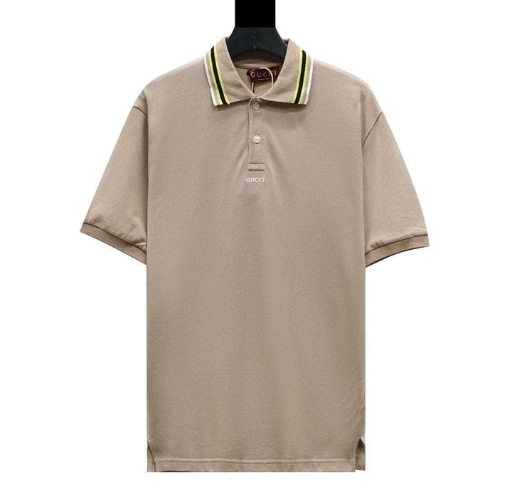 Gucci Light Brown T-shirt with a collar