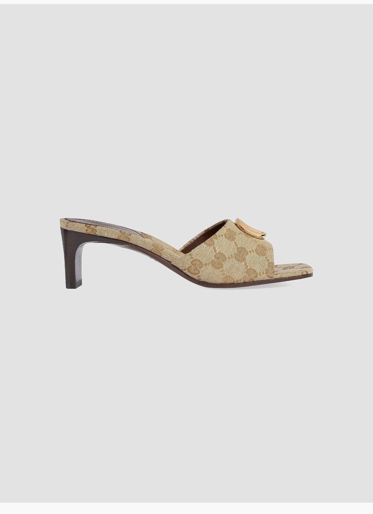 Gucci  Marmont 55MM Monogram Canvas Sandals