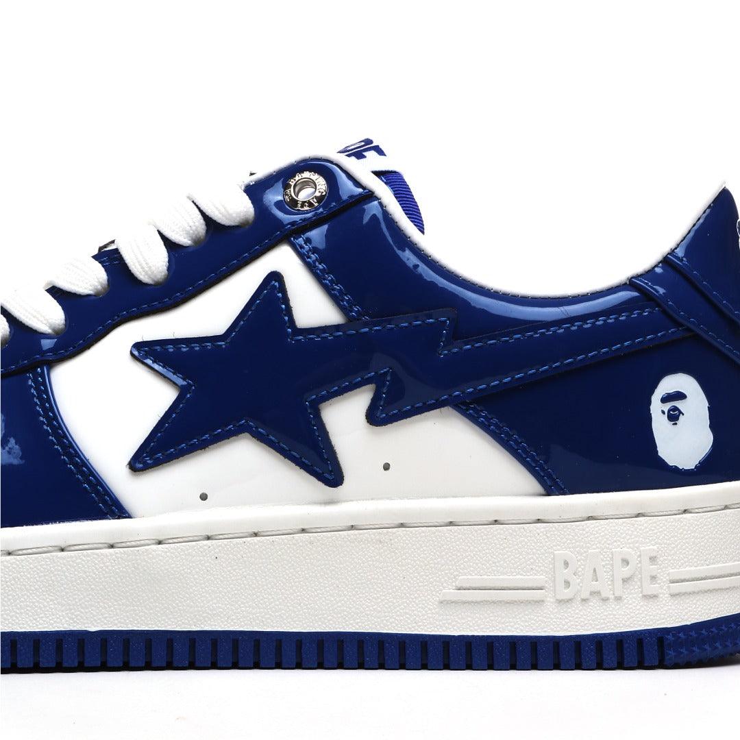 A Bathing Ape Bape Sta Patent Leather 'White Blue'