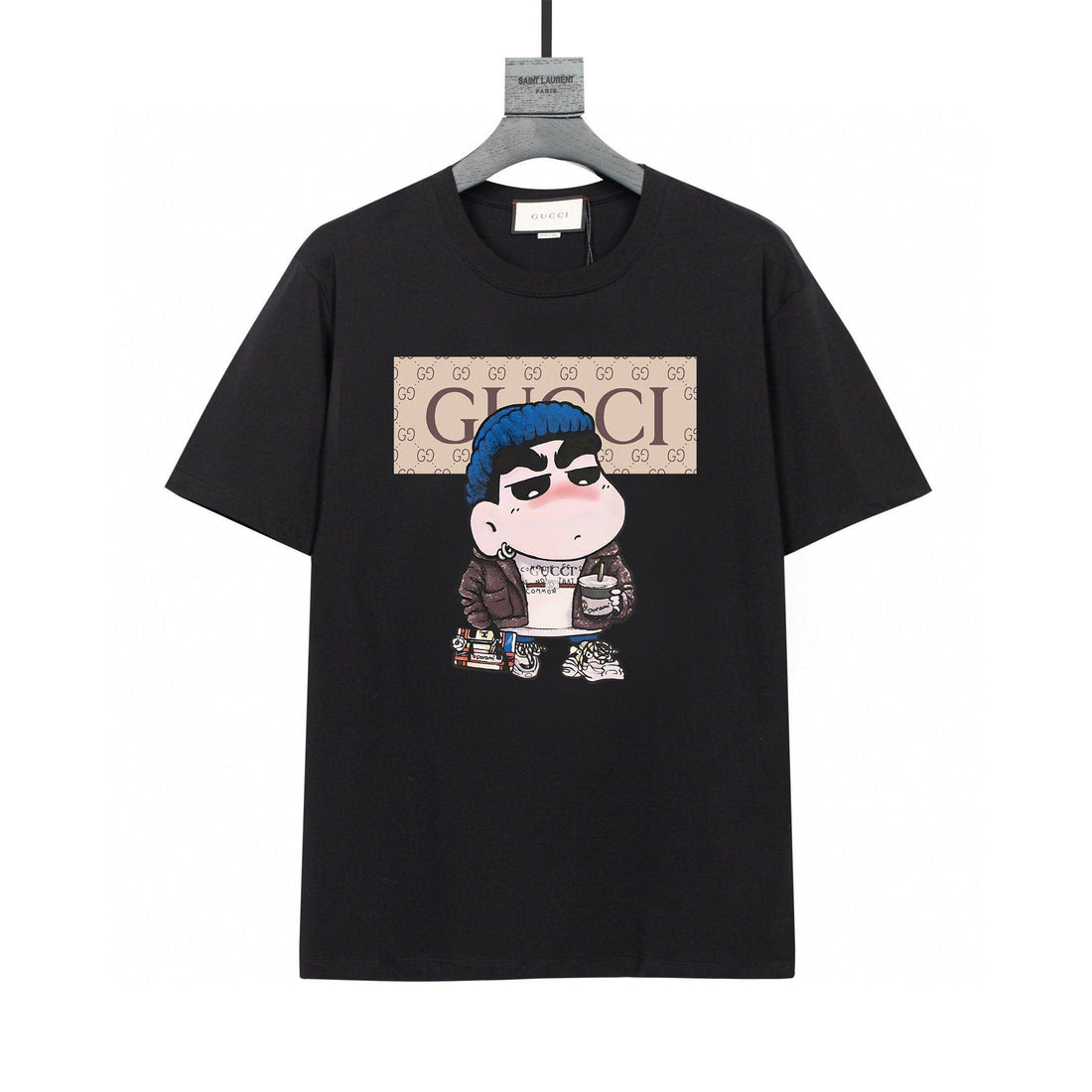 Gucci T-Shirt Without Collar | Black Cotton Tee – Effortless Style