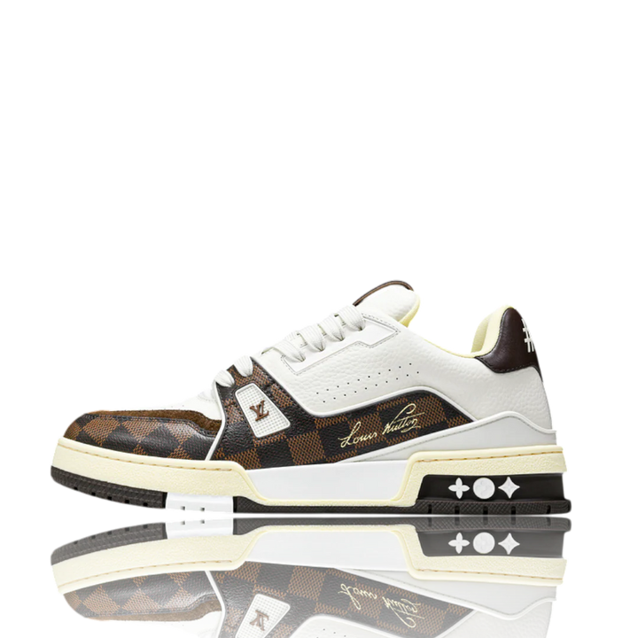 LOUIS VUITTОП TRAINER LOW BY TYLER, THE CREATOR 'WHITE MOCHA DAMIER