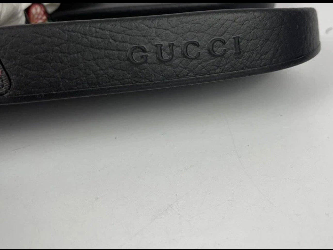 NEW AUTH GUCCI GG MONOGRAM SUPREME LOGO BEE PRINT SLIDES SANDALS