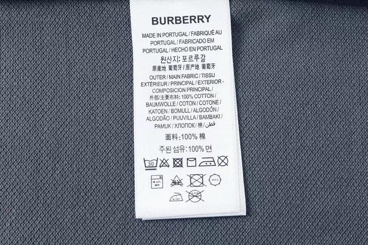 Burberry Dark Grey T-Shirt With Collar