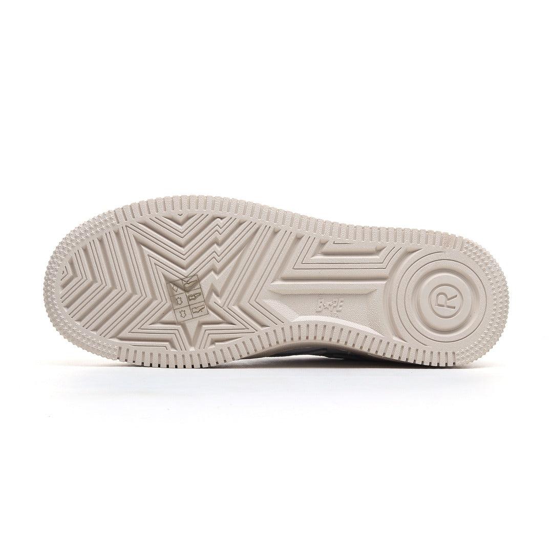 A Bathing Ape Bape Sta Low Suede Heel White