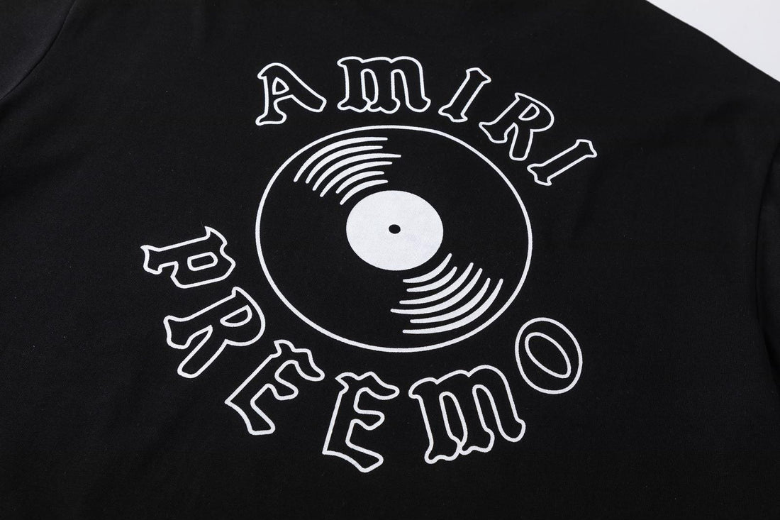 Amiri Black T-Shirt Without Collar