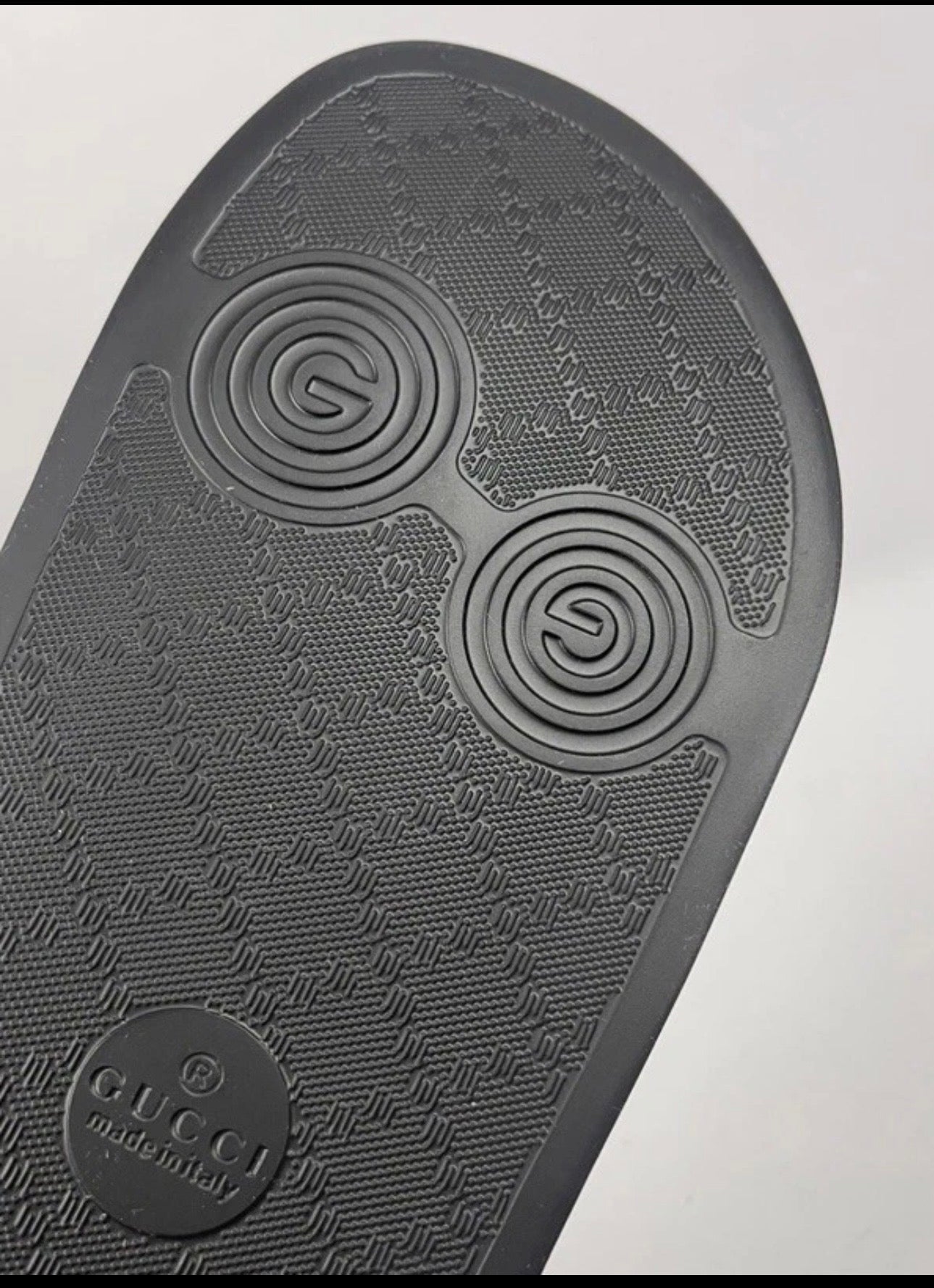 NEW AUTH GUCCI GG MONOGRAM SUPREME LOGO BEE PRINT SLIDES SANDALS