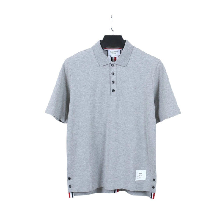 Thom Browne Grey T-Shirt with Collar
