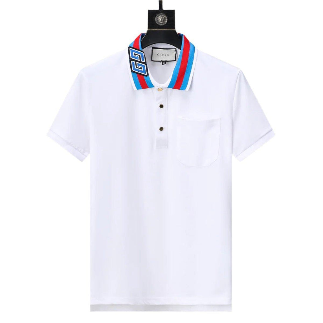 Gucci White T-shirt with a collar