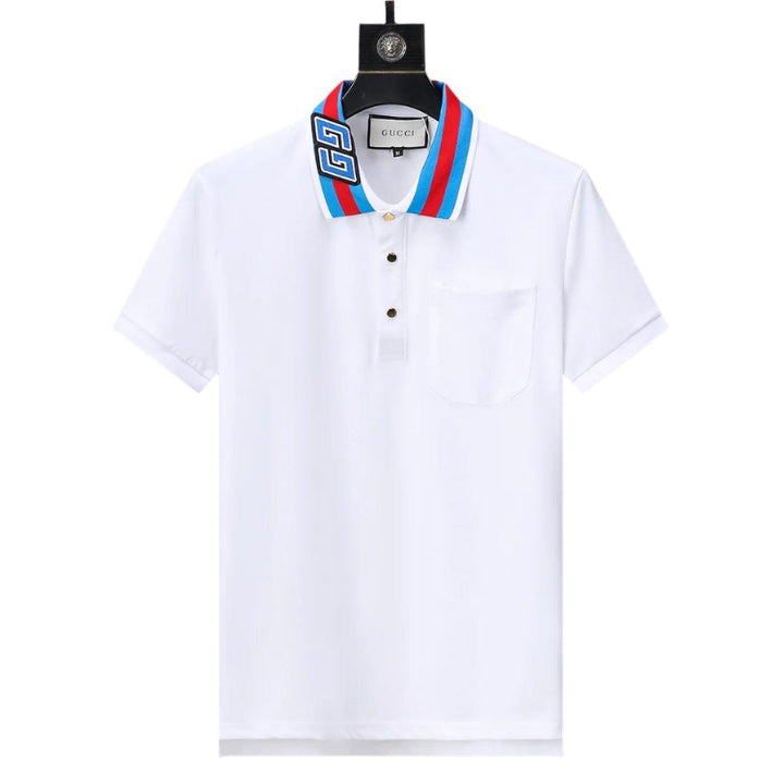 Gucci White T-shirt with a collar