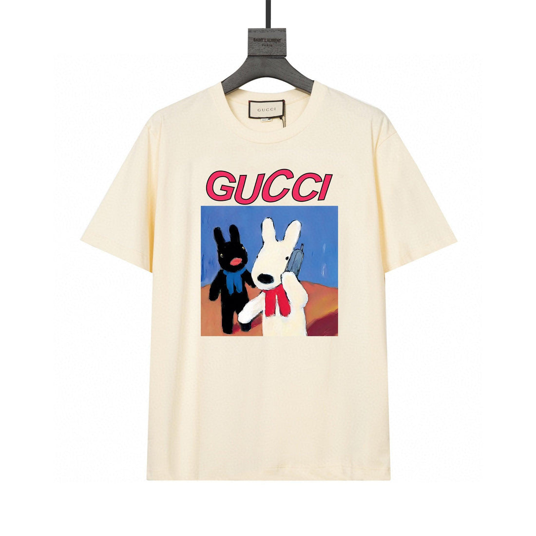 Gucci T-Shirt Beige Crew Neck - Luxury Cotton Essential