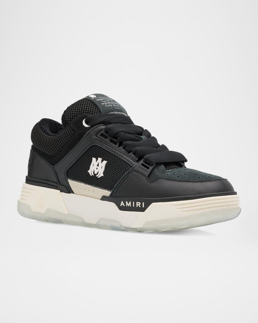 Men's MA-1 Leather & Mesh Low-Top Sneakers