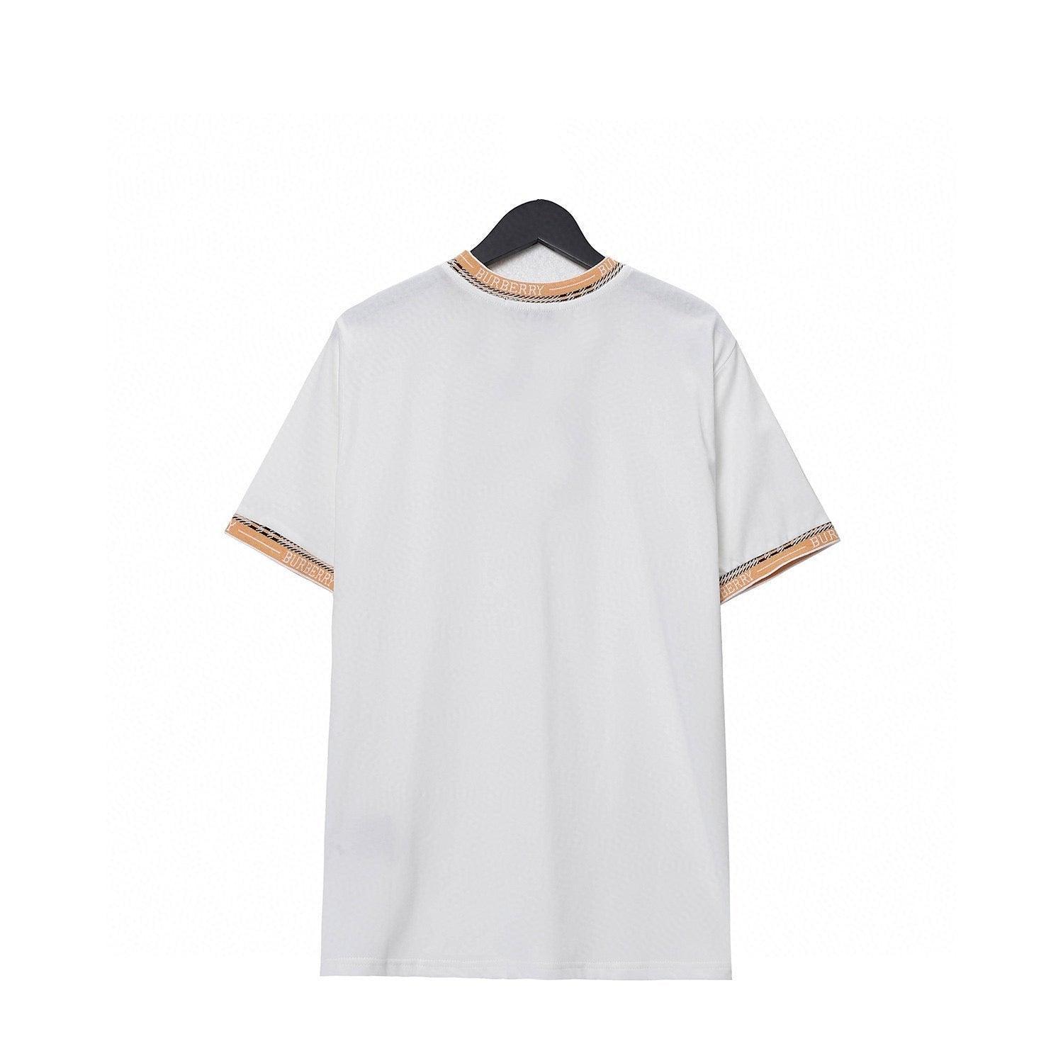 Burberry Crew Neck T-Shirt White & Beige | Premium Cotton Comfort