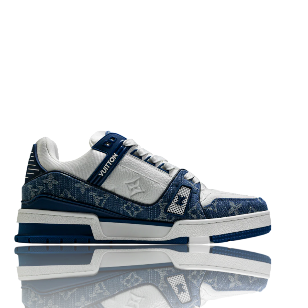LOUIS VUITTОП TRAINER LOW 'MONOGRAM DENIM WHITE BLUE'