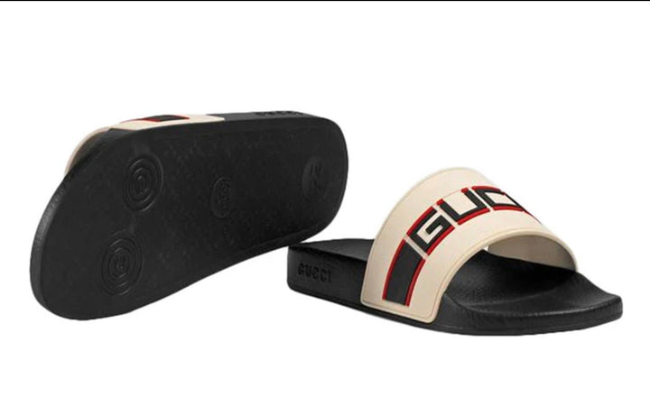 Gucci Stripe Rubber Slide 'Ecru' 522884