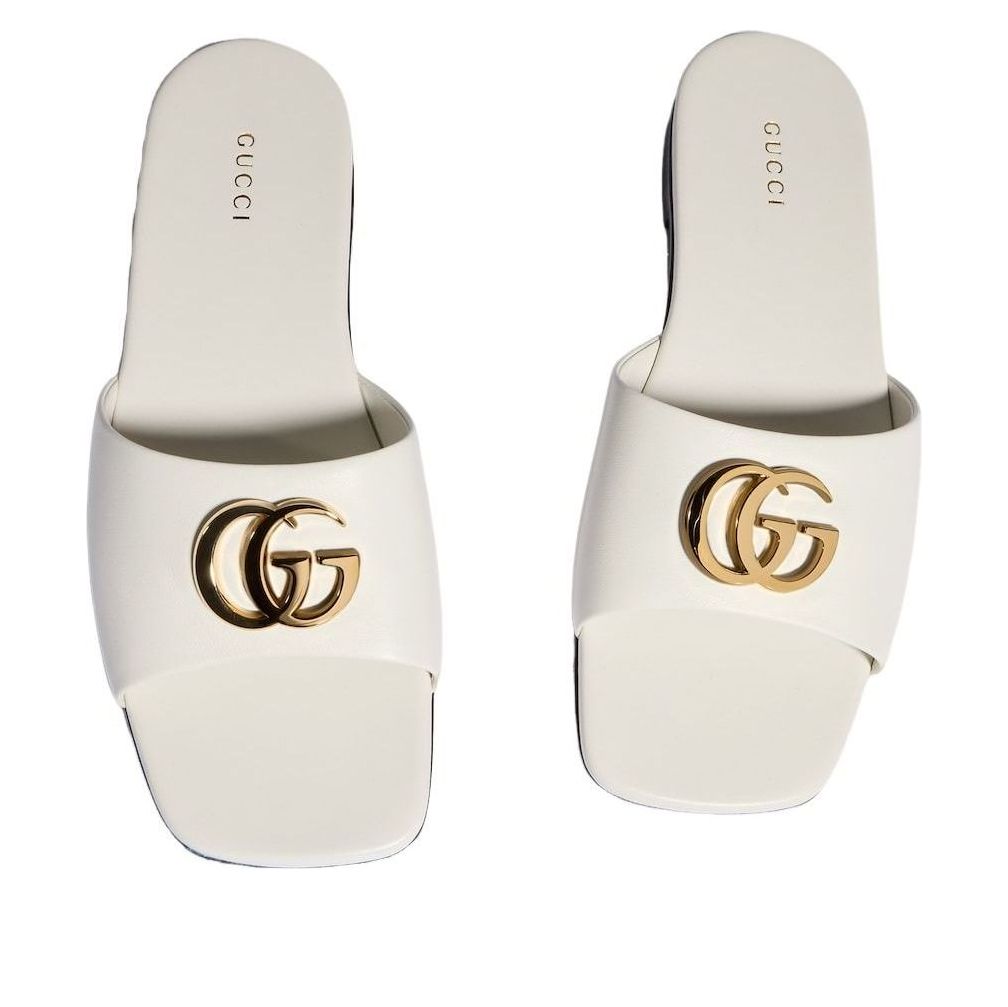 (WMNS) Gucci Slide Sandal with Double G 'White' 870700-BKO00-9214