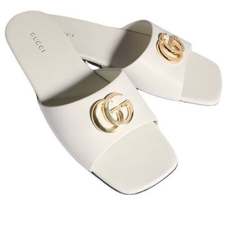 (WMNS) Gucci Slide Sandal with Double G 'White' 870700-BKO00-9214