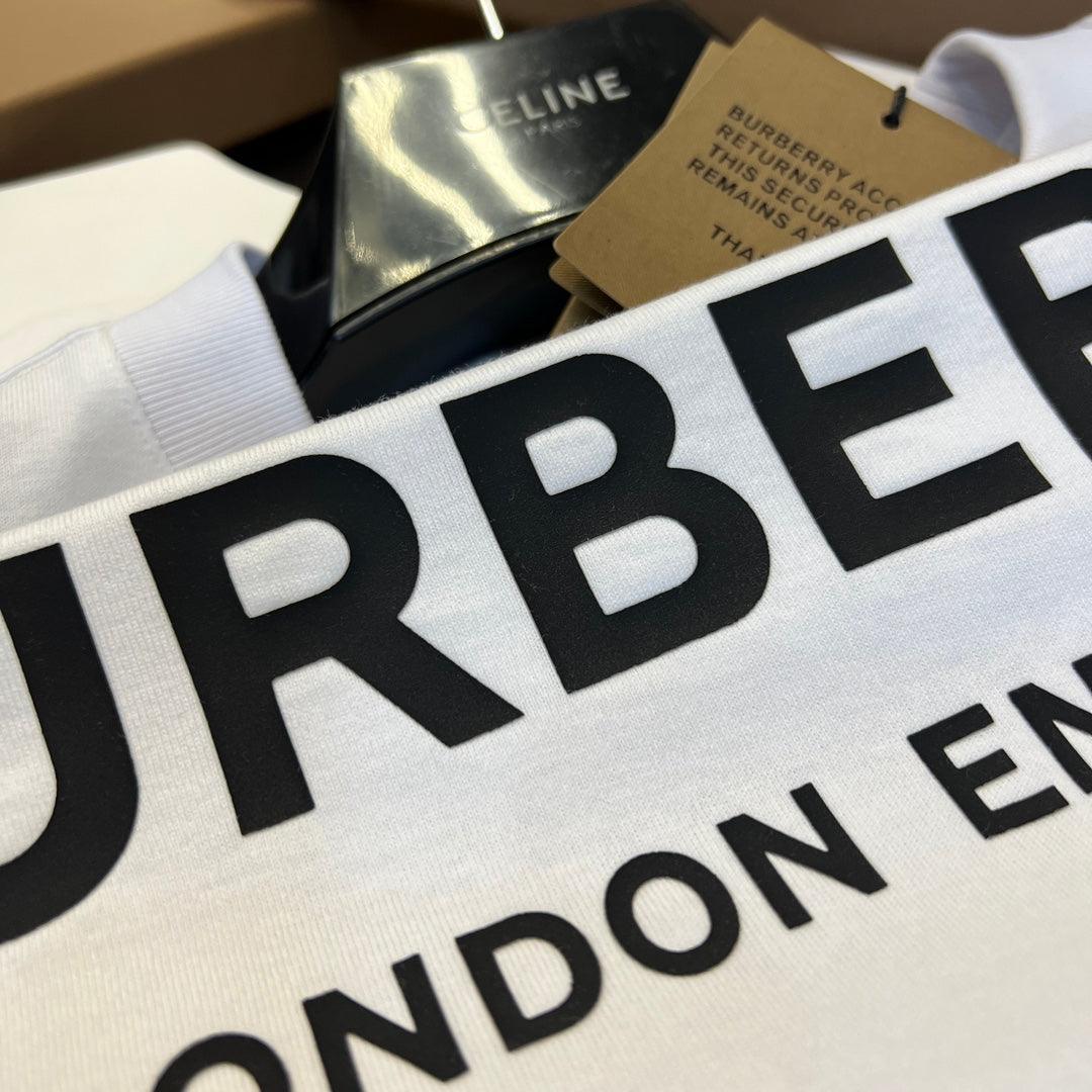 Burberry T-Shirt Without Collar 'White & Black'