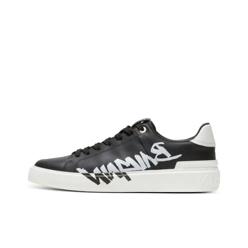 BALMAIN B Court Low-Top Sneakers 'Black/White'