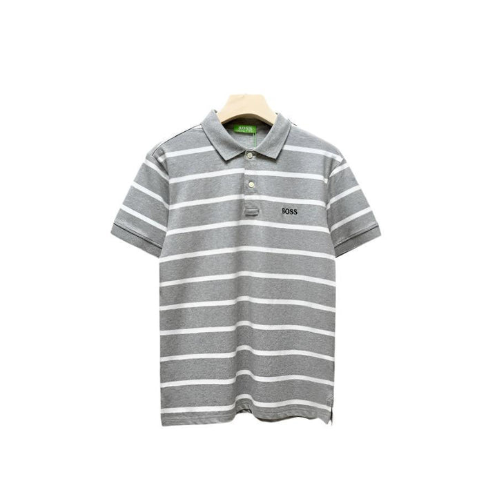 Hugo Boss Grey T-Shirt with Collar