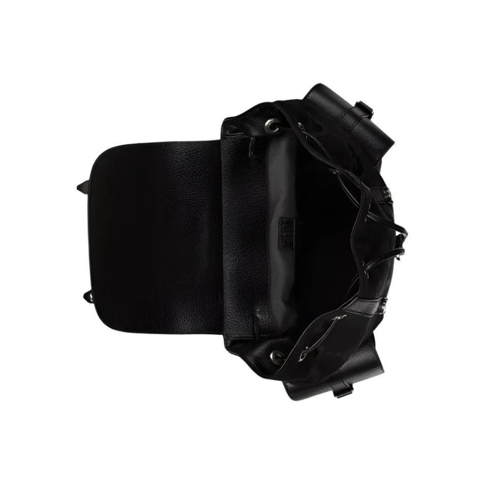 GUCCI BLACK SIGNATURE JUMBO GG CANVAS AND LEATHER BACKPACK
