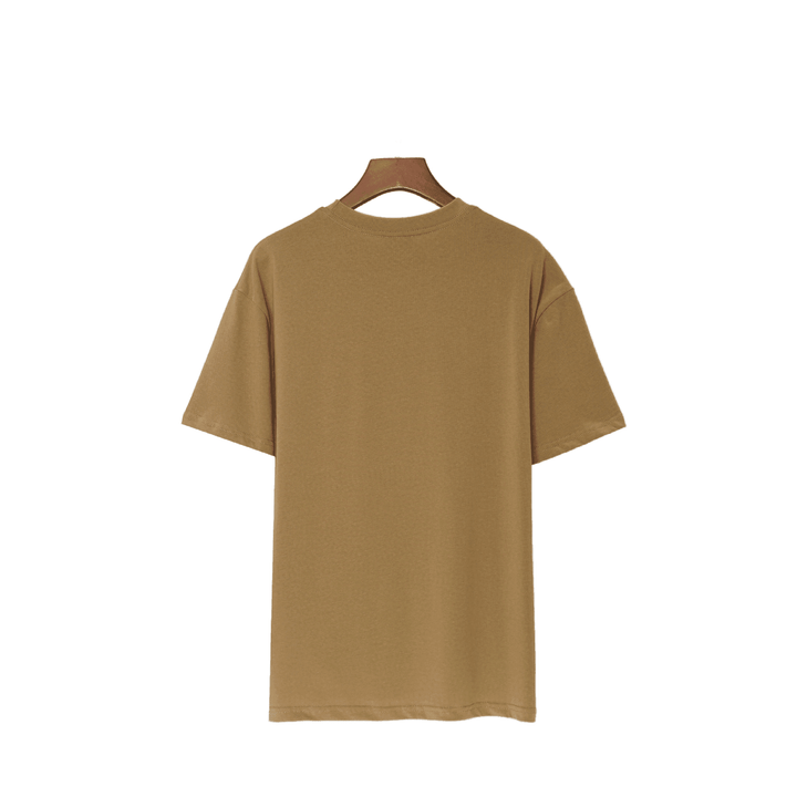 Burberry Collarless T-Shirt | Beige Cotton Crew Neck - Luxury Essential