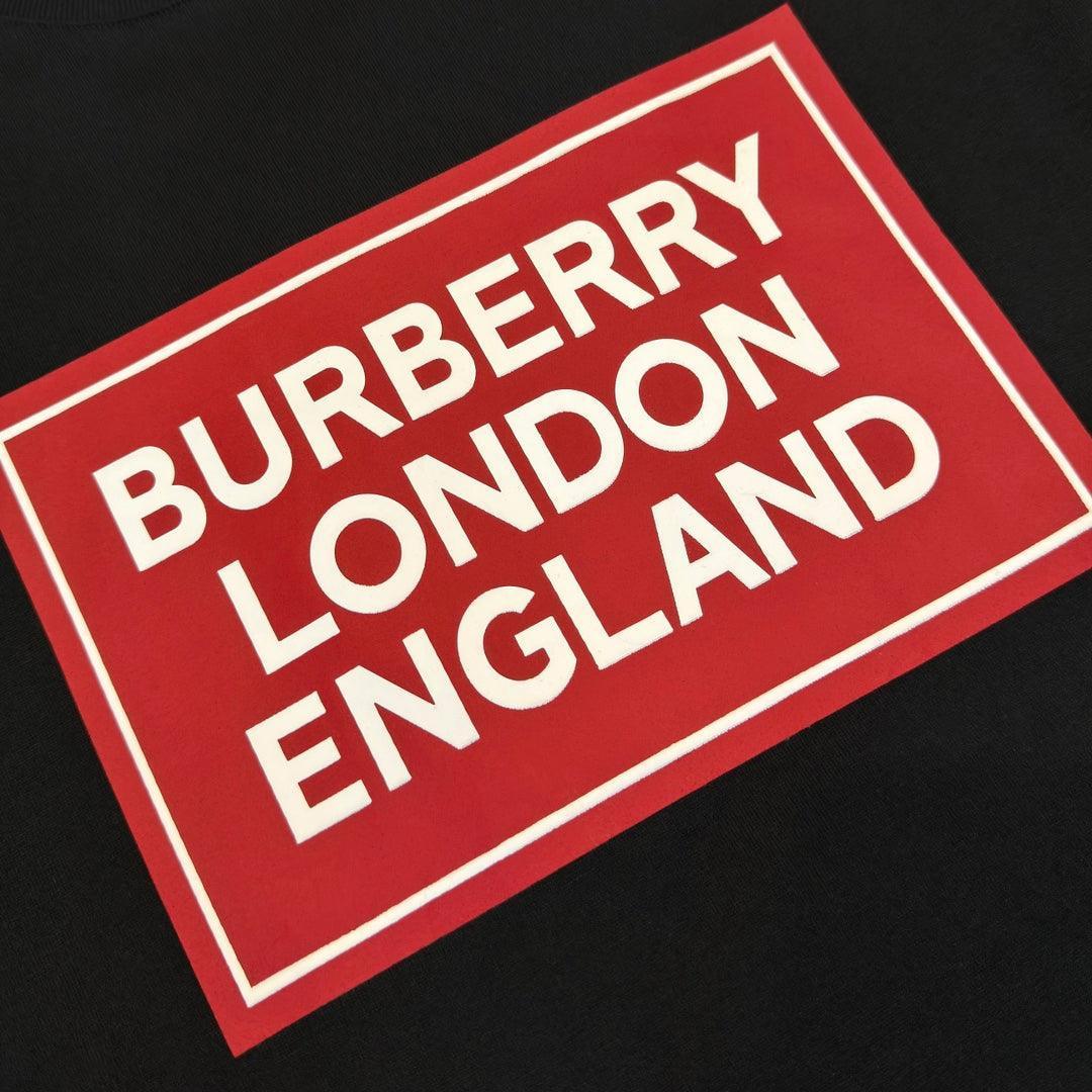 Burberry Black & Red T-Shirt Without Collar
