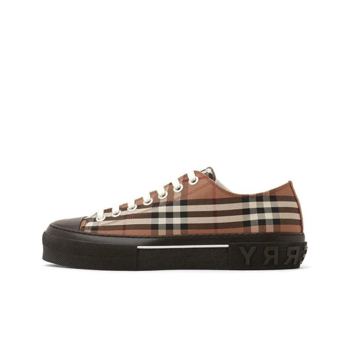 Burberry Vintage Check Lace Up Sneaker Beige Brown