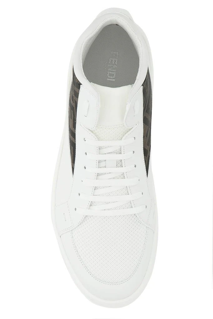 FENDI JACQUARD FF LOGO HIGH-TOP SNEAKERS