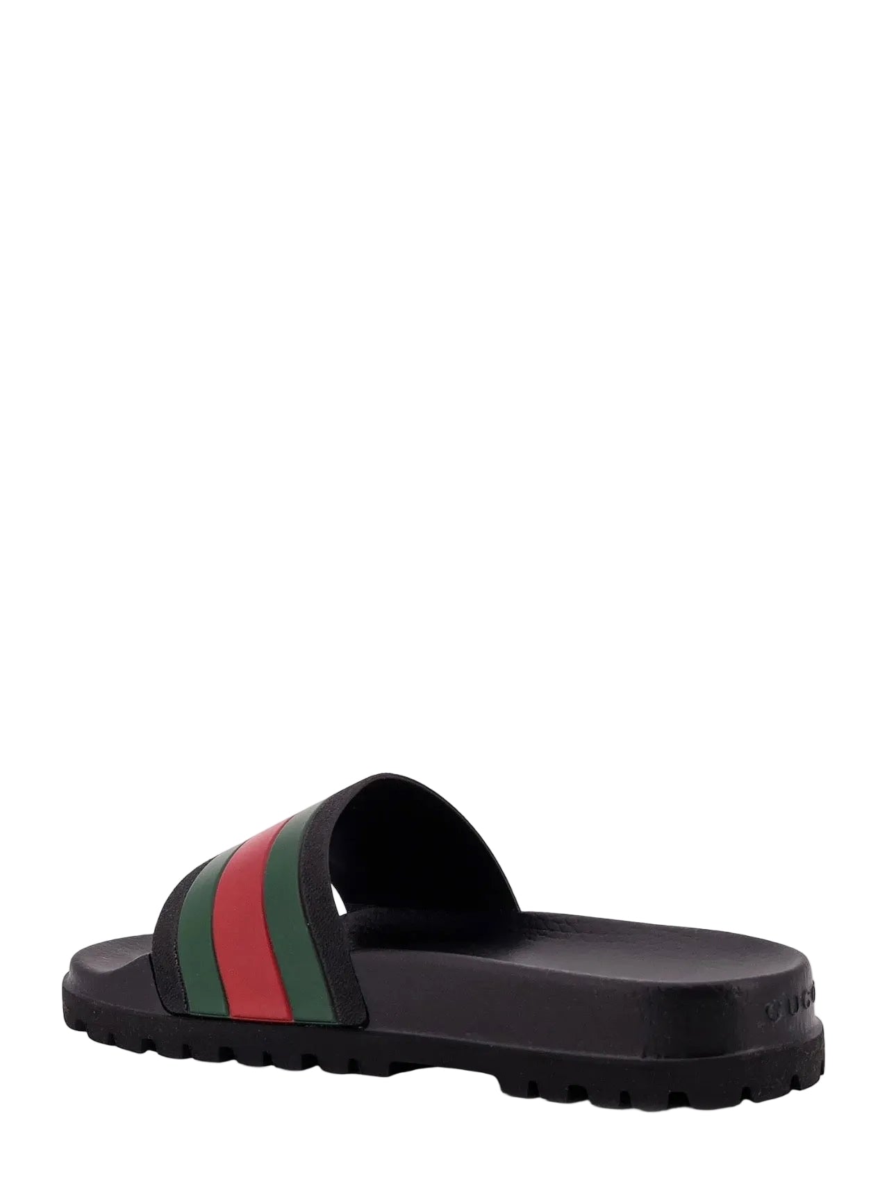 Gucci Rubber Slide With Web Detail Black Men