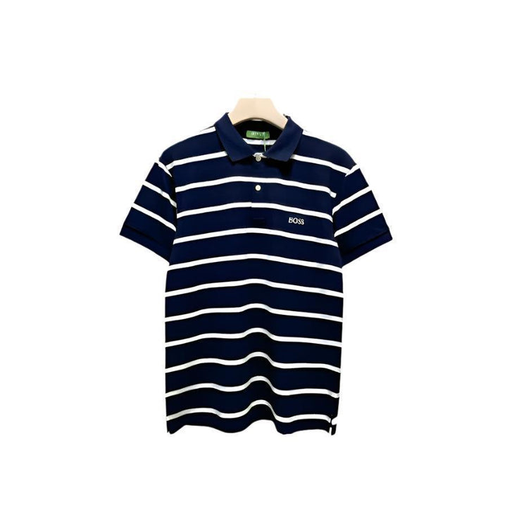 Hugo Boss Blue T-Shirt with Collar