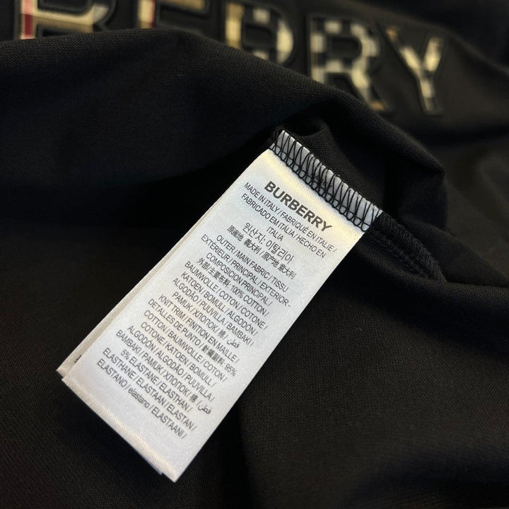 Burberry T-Shirt Without Collar 'Black & Beige'