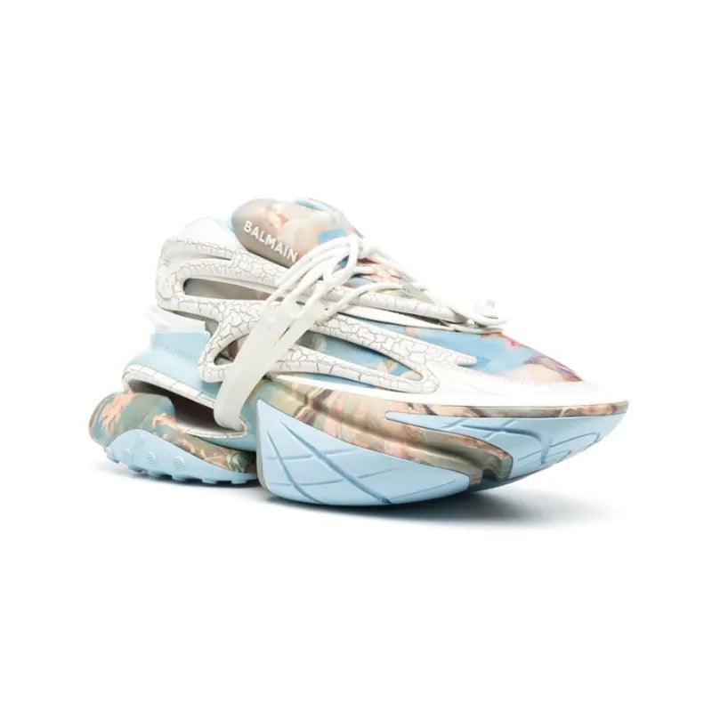 BALMAIN Unicorn Low 'Blue Sky Print'
