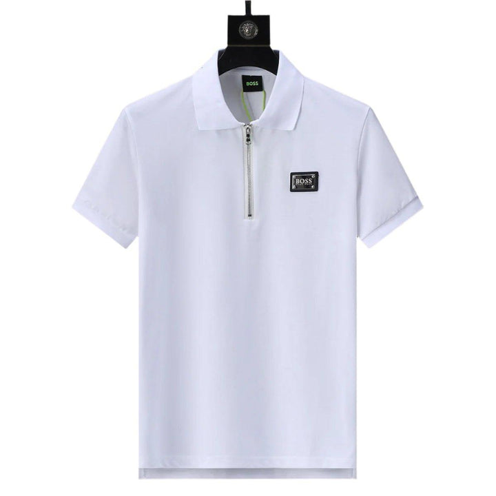 Hugo Boss White T-Shirt with Collar