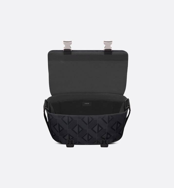 Dior Men Explorer Messenger Bag Black CD Diamond Mirage Ski Capsule Nylon