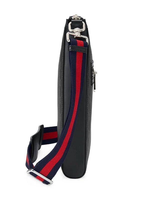 GUCCI - BLACK GG MESSENGER BAG