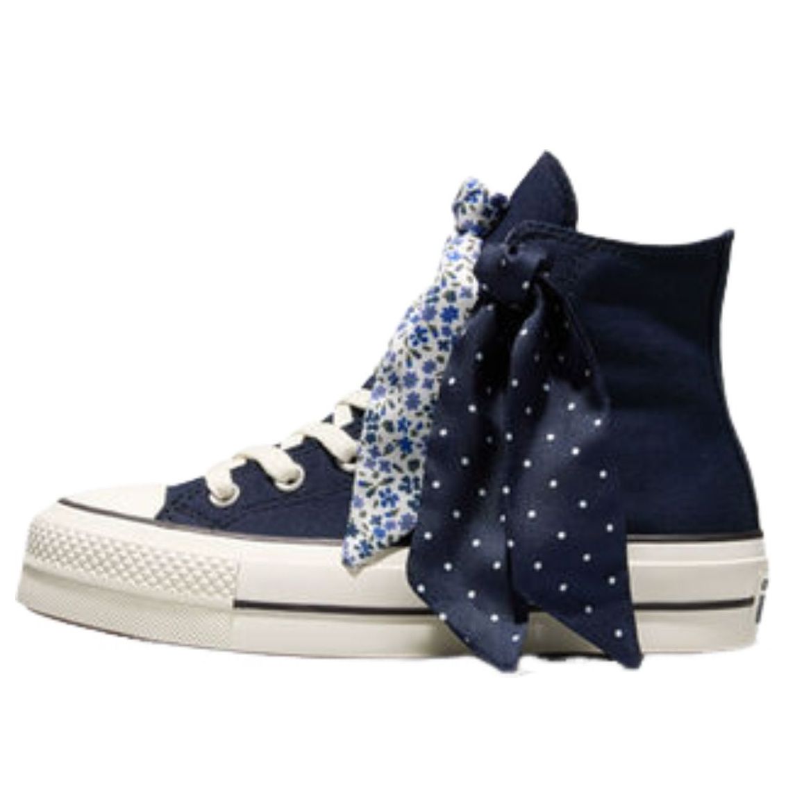 (WMNS) Converse Chuck Taylor All Star Lift Platform Scarf Bow 'Obsidian Blue' A19908C
