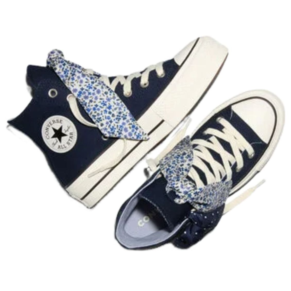 (WMNS) Converse Chuck Taylor All Star Lift Platform Scarf Bow 'Obsidian Blue' A19908C