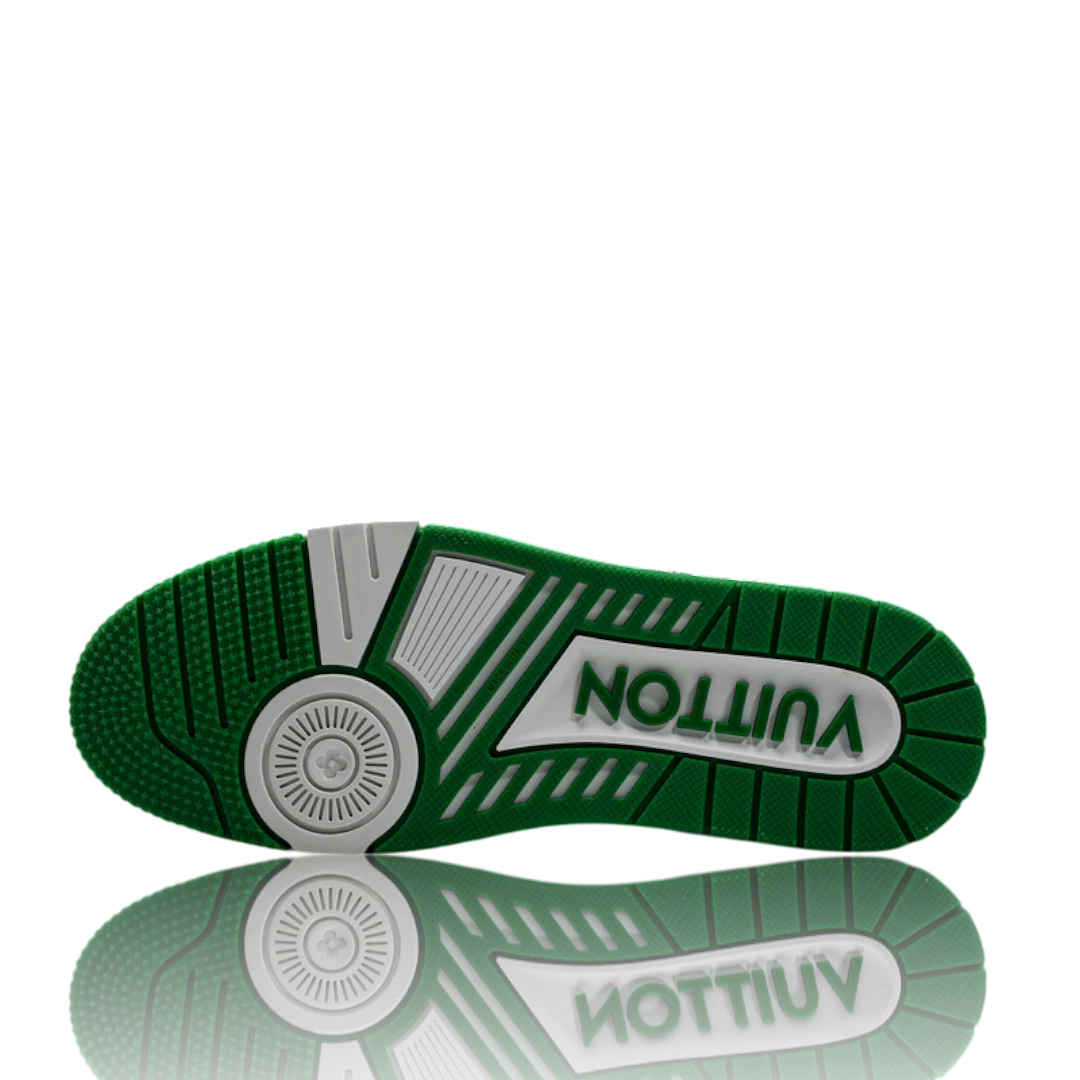 LOUIS VUITTОП TRAINER LOW 'MONOGRAM DENIM WHITE GREEN'