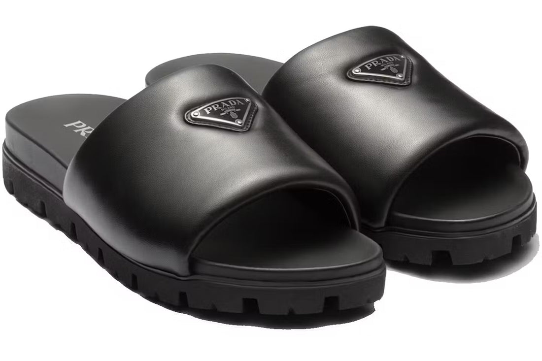 Padded Nappa Leather Slide