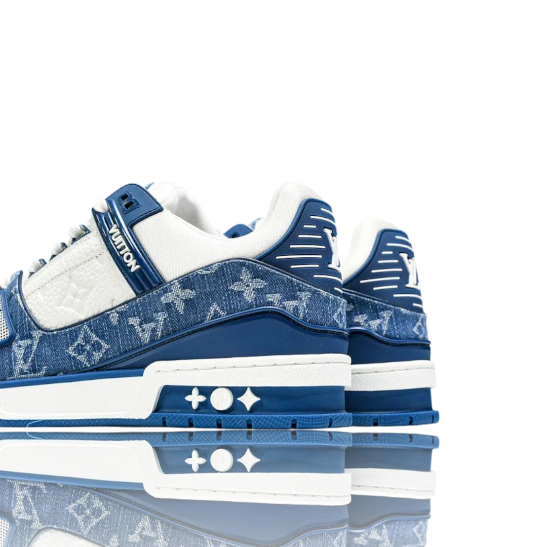 LOUIS VUITTОП TRAINER LOW 'MONOGRAM DENIM WHITE BLUE'
