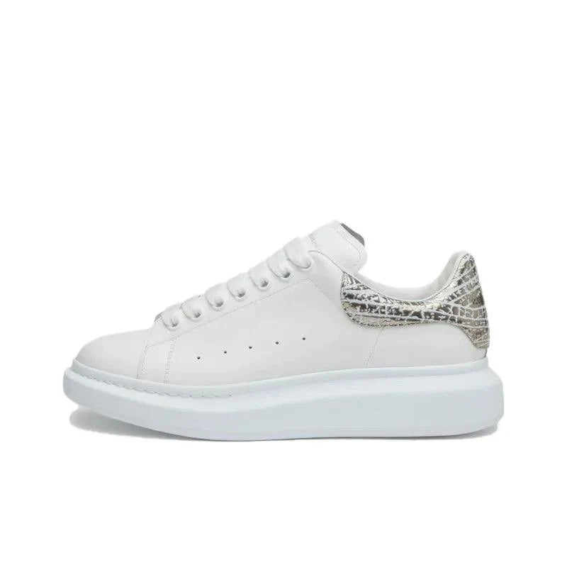 Alexander McQueen Oversized White Silver Croc - Banlieue91