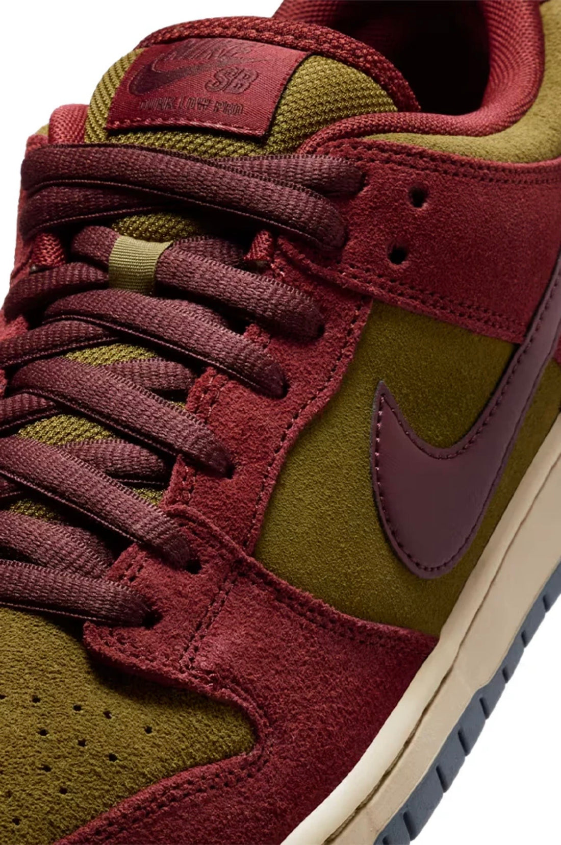 Nike SB Dunk Low Pro "Dark Team Red and Olive Flak" Skate Shoes