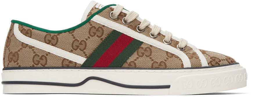 BEIGE GG SUPREME 'GUCCI TENNIS 1977' SNEAKERS